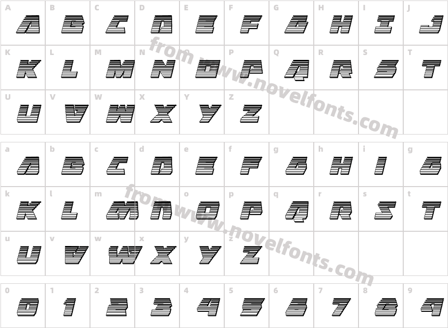 Eagle Strike Chrome ItalicCharacter Map