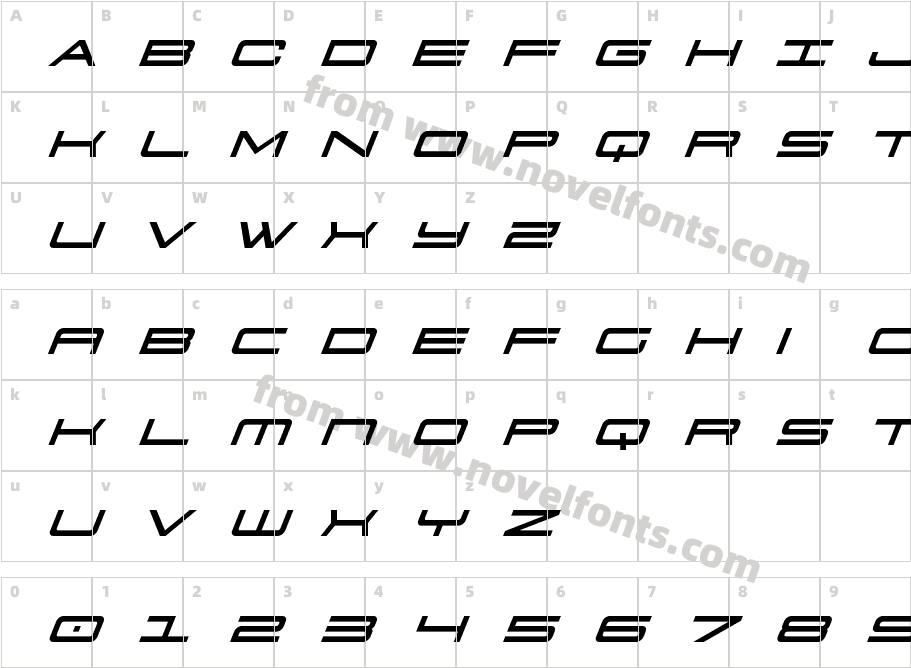 911PorschaTitleItalicCharacter Map