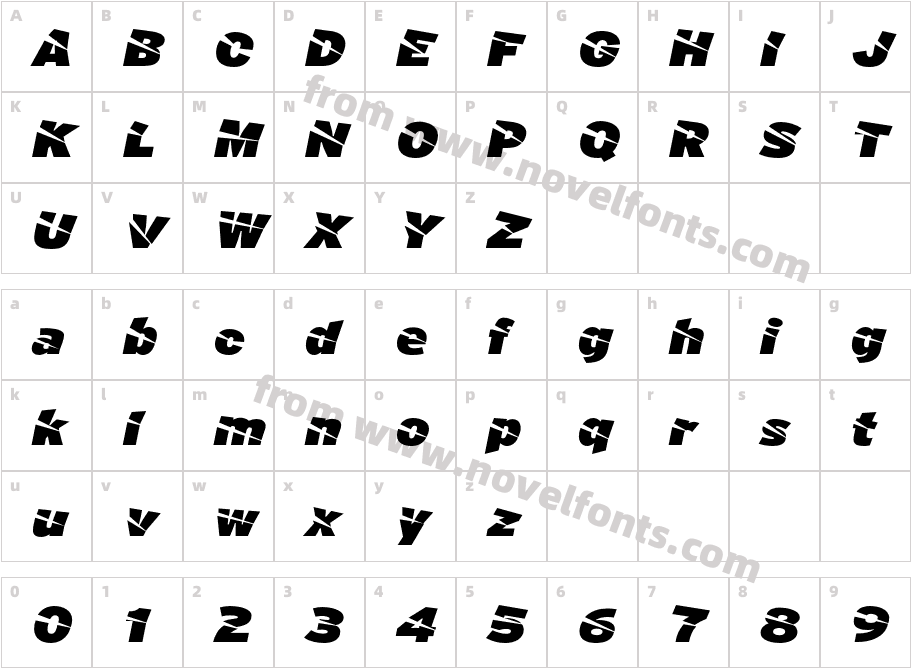 A CuchilladaCharacter Map