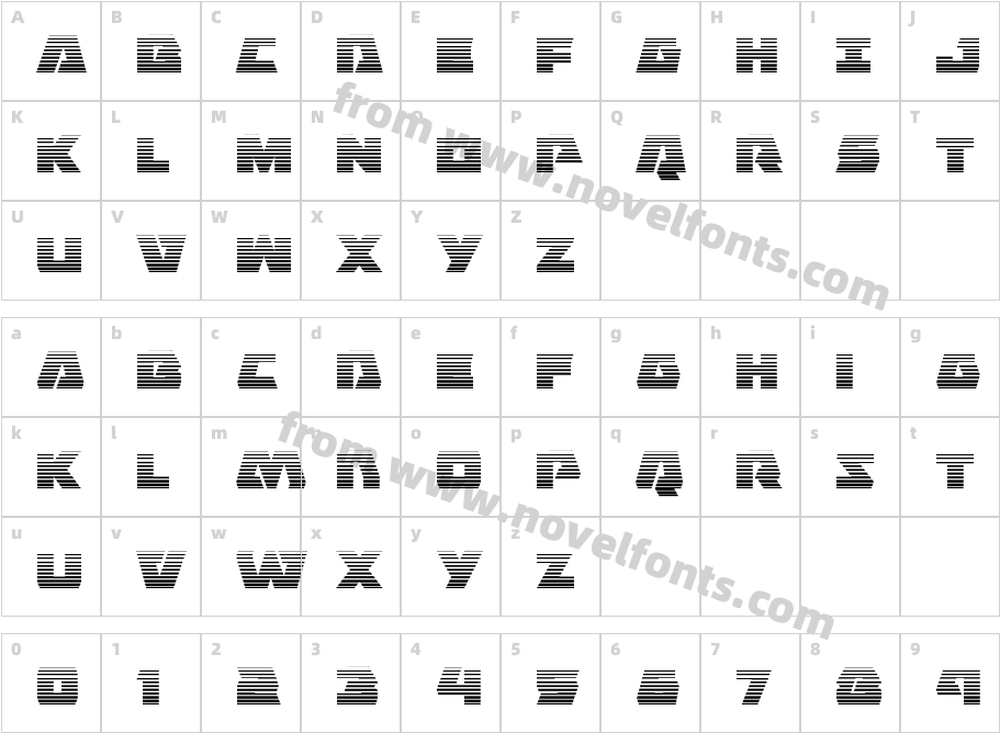 Eagle Strike GradientCharacter Map