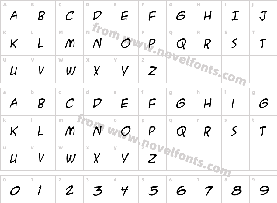 ACMESecretAgentBB-ItalicCharacter Map