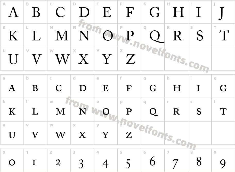 ACaslon RegularSCCharacter Map