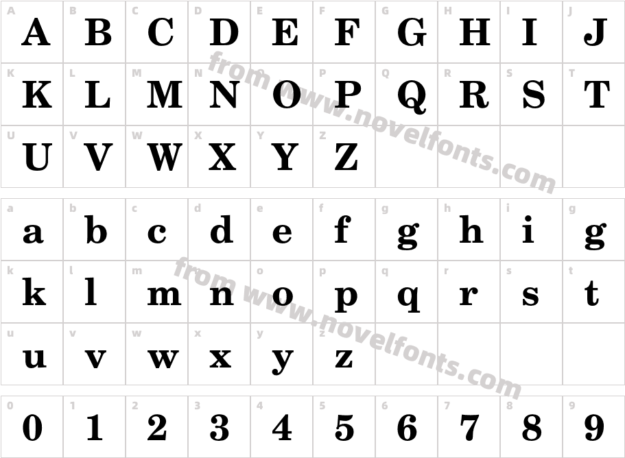 AGNewHandbookC-BoldCharacter Map