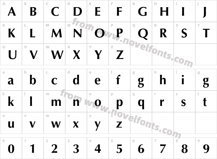 AGOpusHRC-BoldCharacter Map