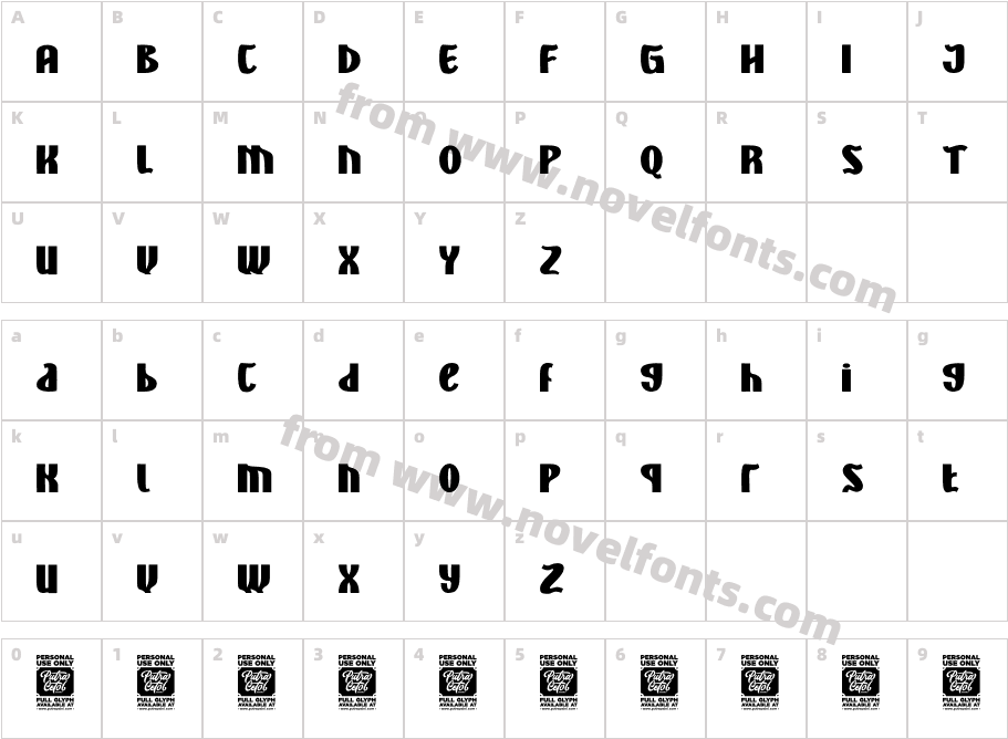 ALTERNOONCharacter Map