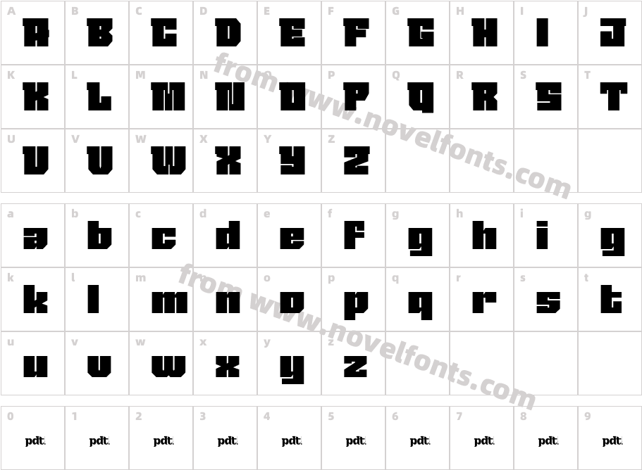 AMOONK RegularCharacter Map