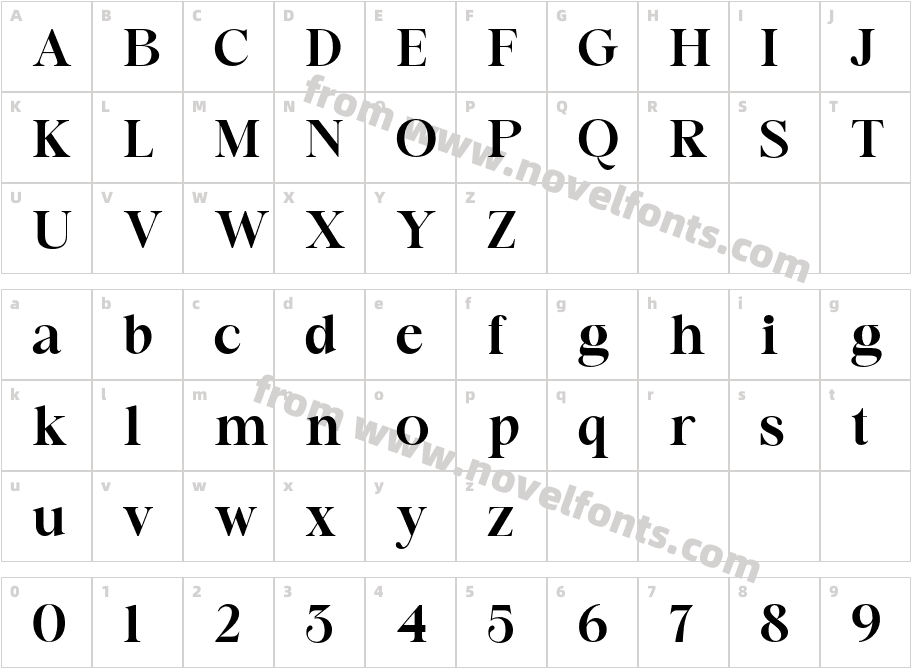 AMSTERDAM SERIF REGULERCharacter Map