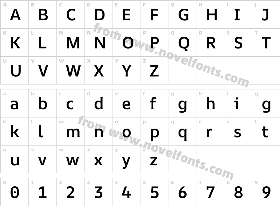 AR One Sans SemiBoldCharacter Map