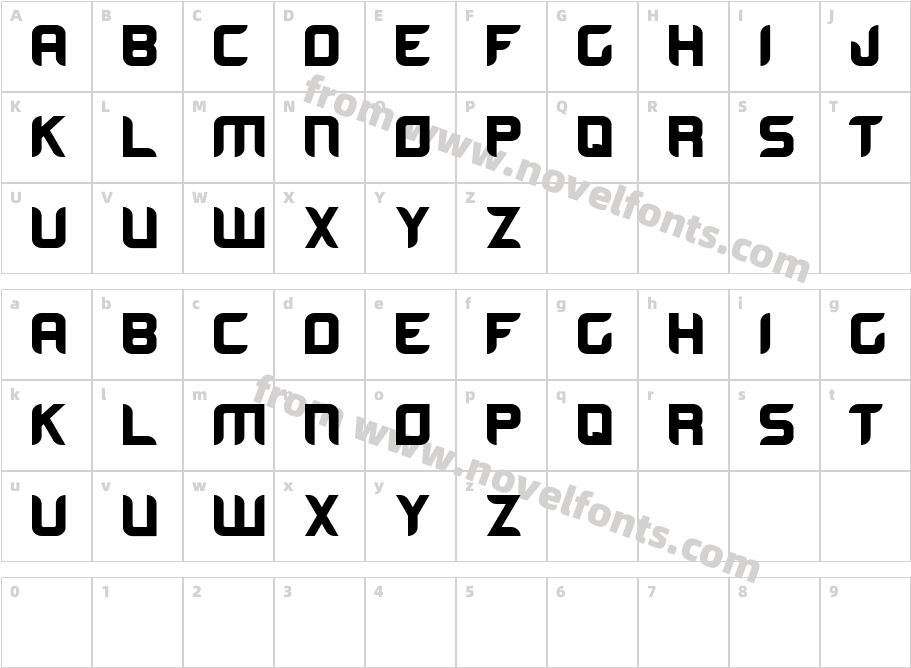 AROMA-BoldCharacter Map