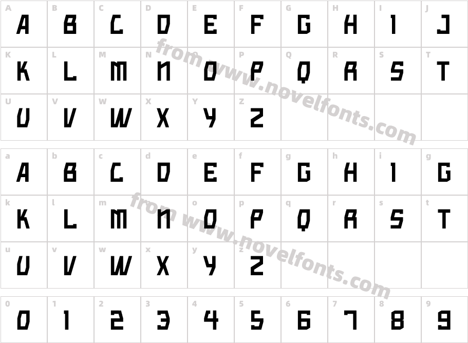 AXEOSRegularCharacter Map