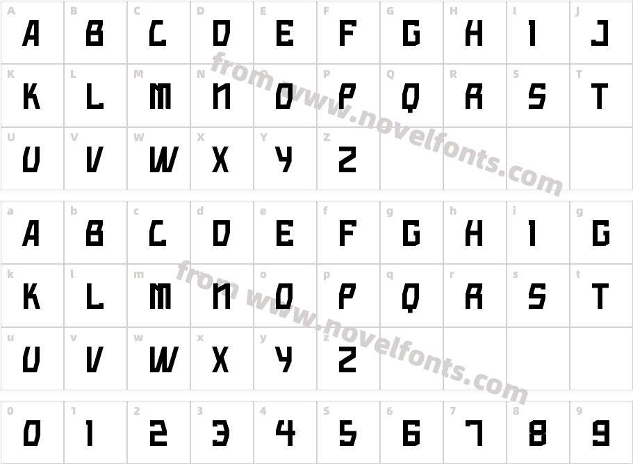 AXEOSRegularCharacter Map