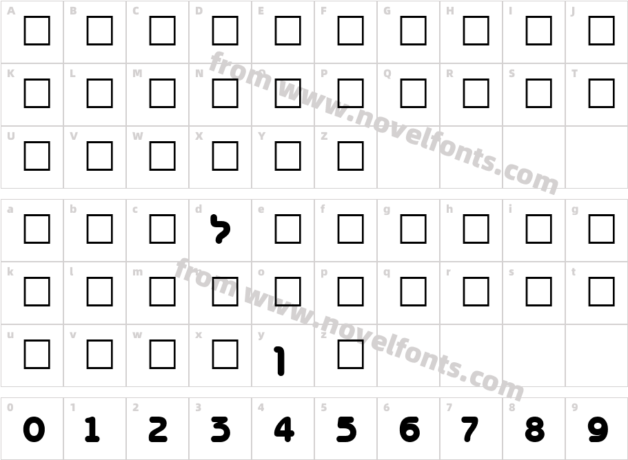 AXP-Benzion BoldCharacter Map