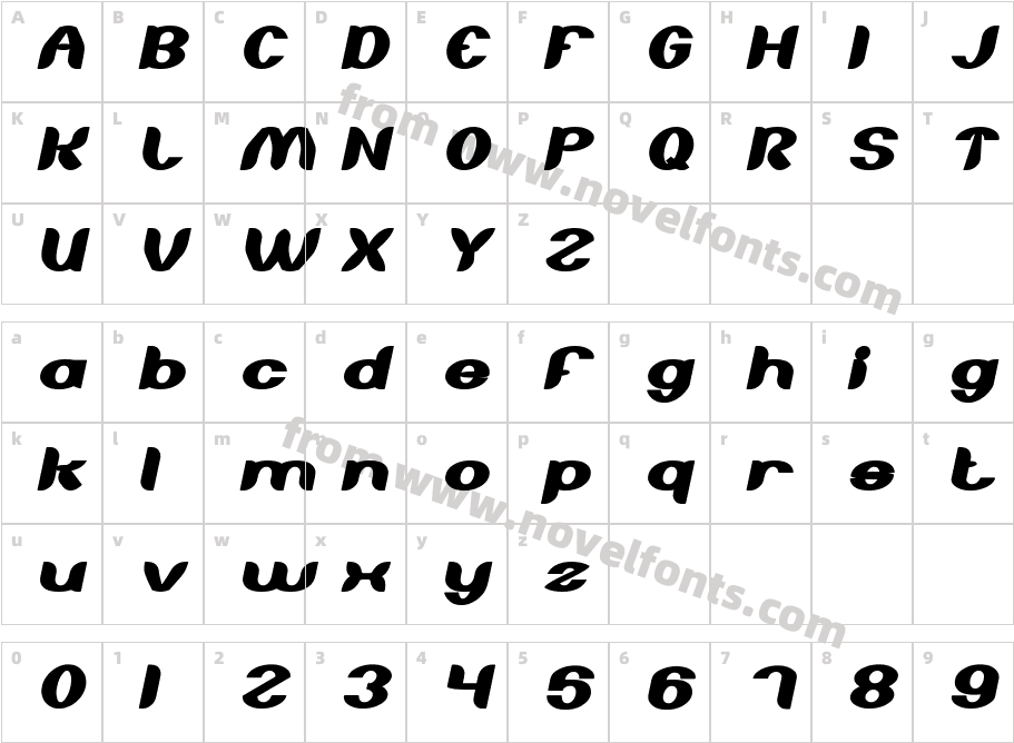 Aboutyou-BoldItalicCharacter Map