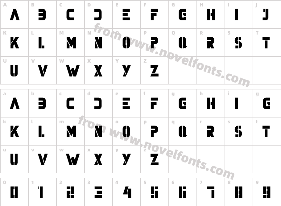 Above BoldCharacter Map