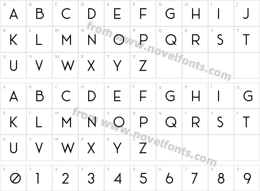 Ace Sans FREECharacter Map