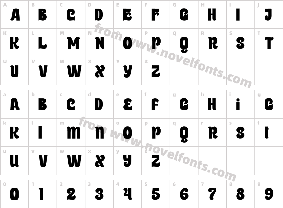 Acerone RegularCharacter Map