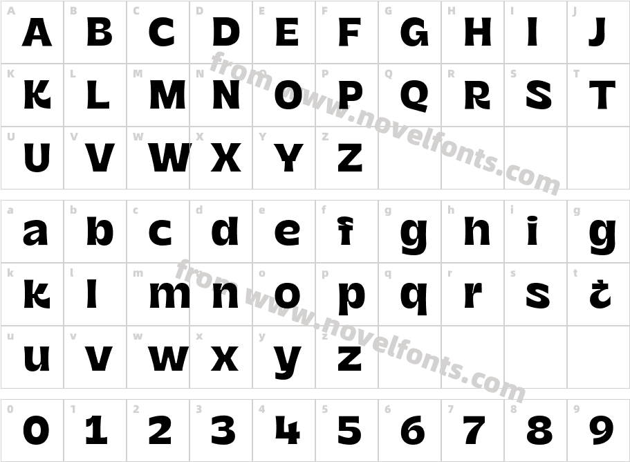 Active SemiBoldCharacter Map