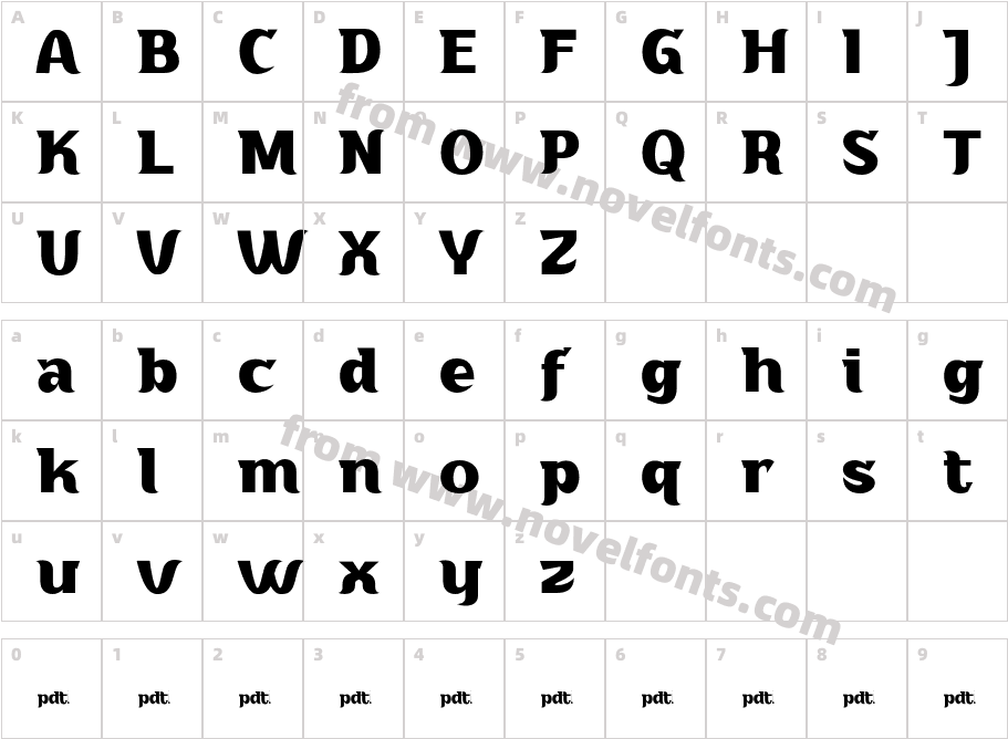 AdahiPersonalUse-ExtraBoldCharacter Map