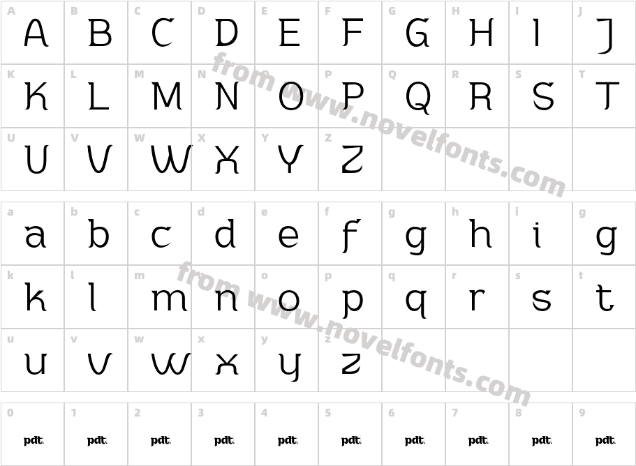 AdahiPersonalUse-ExtraLightCharacter Map