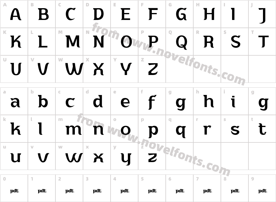 AdahiPersonalUse-MediumCharacter Map