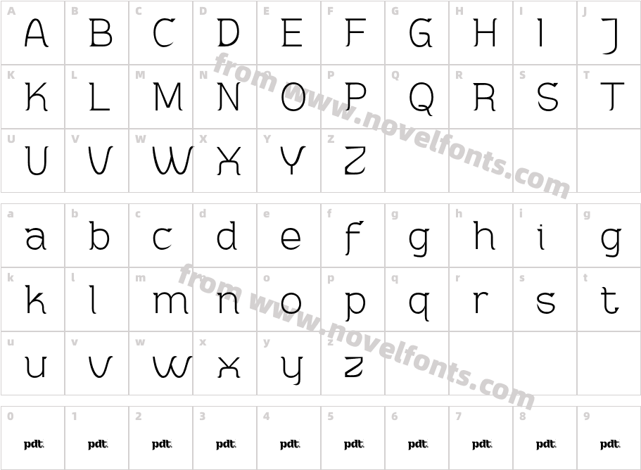 AdahiPersonalUse-ThinCharacter Map