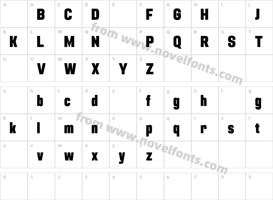 Adirek Sans DEMO BlackCharacter Map