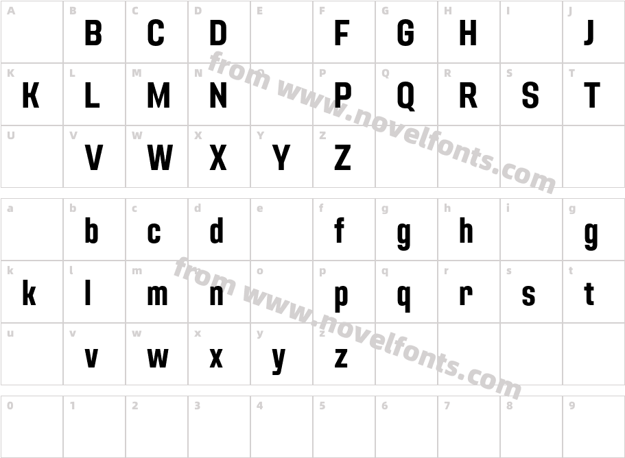 Adirek Sans DEMOCharacter Map