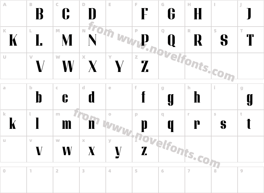 Adirek Serif DEMO ExtraBoldCharacter Map