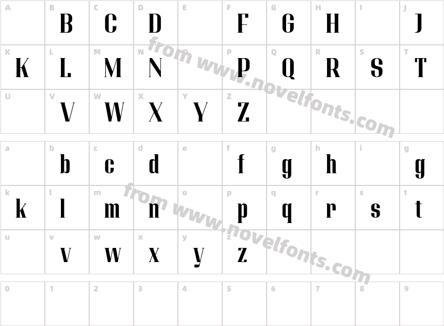 Adirek Serif DEMOCharacter Map