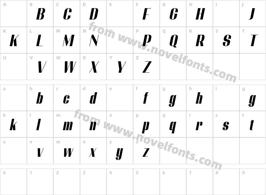 AdirekHcDemoExtraboldItalic-BWw1xCharacter Map