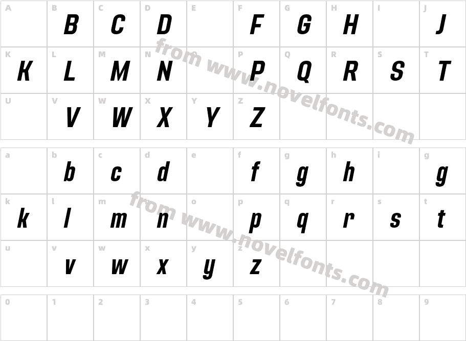 AdirekSansDemoBoldItalic-nRWEgCharacter Map