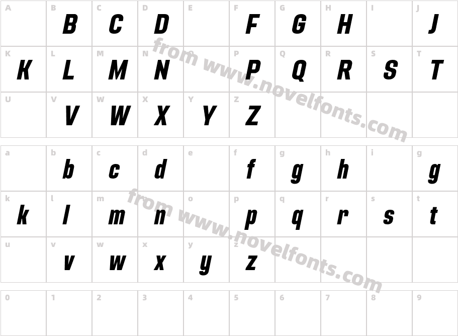 AdirekSansDemoExtraboldItalic-mLeXmCharacter Map