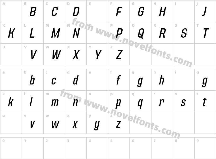 AdirekSansDemoMediumItalic-8M16gCharacter Map