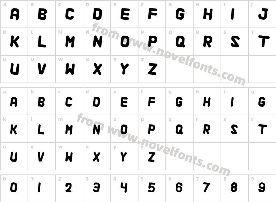 AlaquaItalicCharacter Map