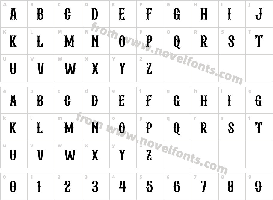 AlbertsonCharacter Map