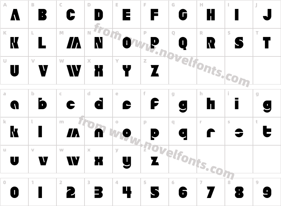 Aldo-RegularCharacter Map