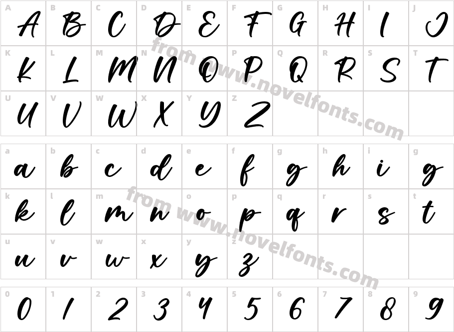 AleyaRegularCharacter Map