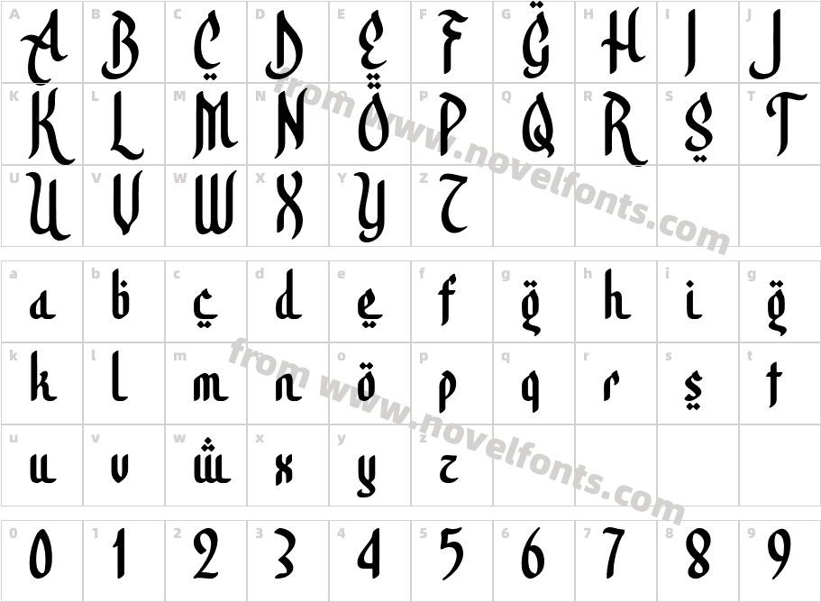 Alhabsyi DEMO VersionCharacter Map