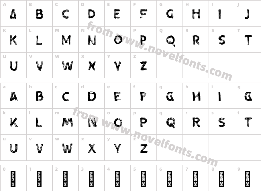 Aloha Brush - Demo VersionCharacter Map