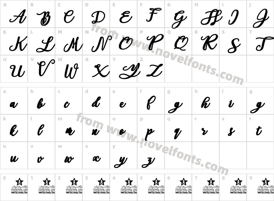 AlohaOctopusPersonalUse-RegCharacter Map