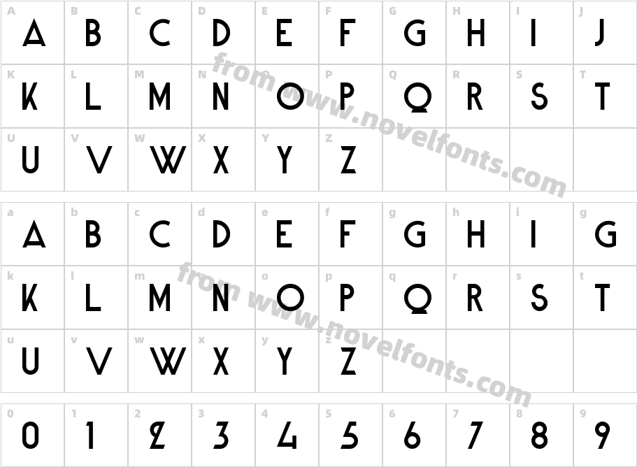 AlpineTypefaceCleanRegularCharacter Map