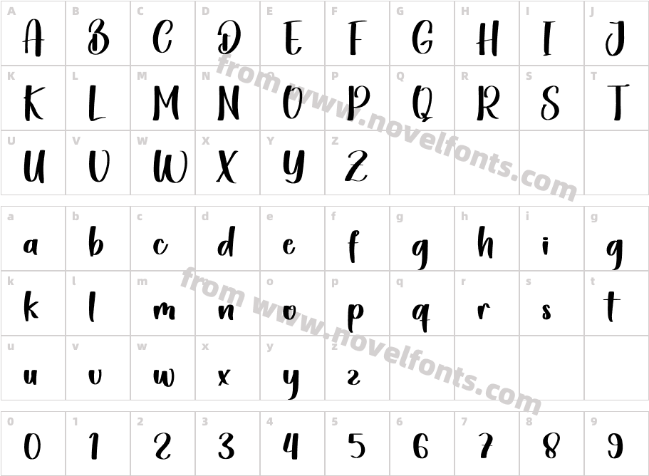 AlqulistaRegularCharacter Map