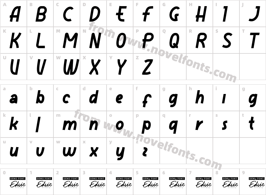 Always Find Demo ItalicCharacter Map