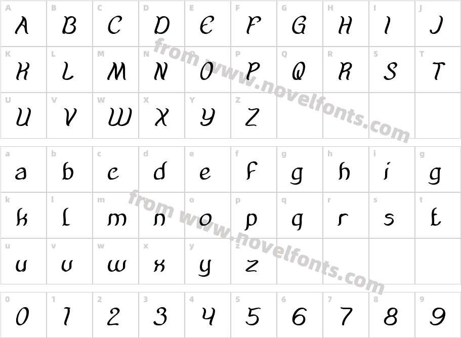 AmazingSymphony-BoldItalicCharacter Map