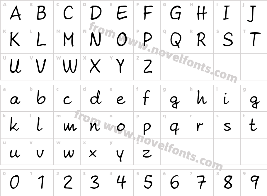 Amelies Zettelwirtschaft AHCharacter Map