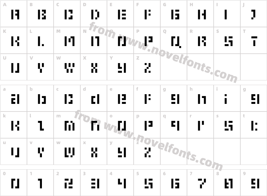 Eboy TNTAlphaCharacter Map