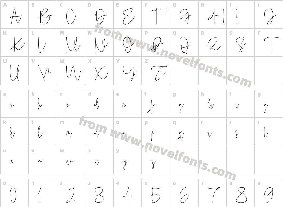 Amontiny SignatureCharacter Map