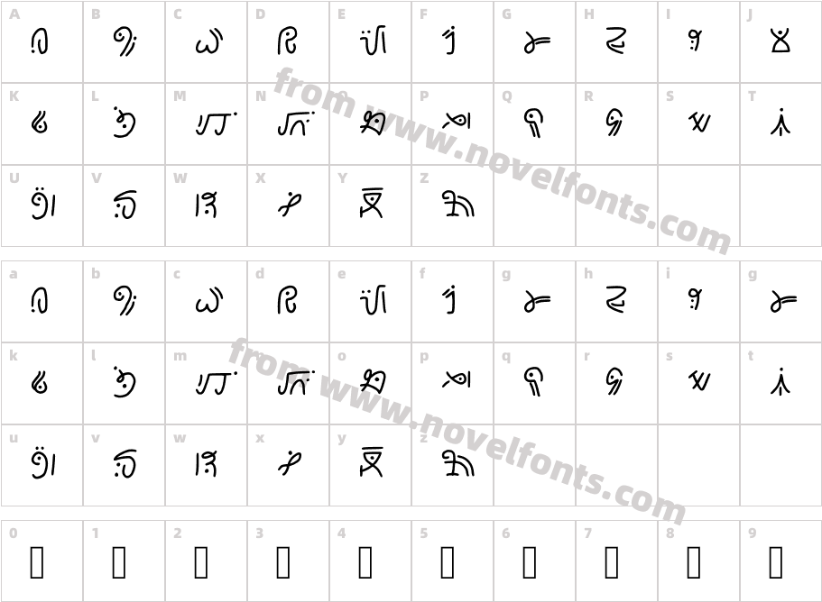 Amphibia Runes RegularCharacter Map