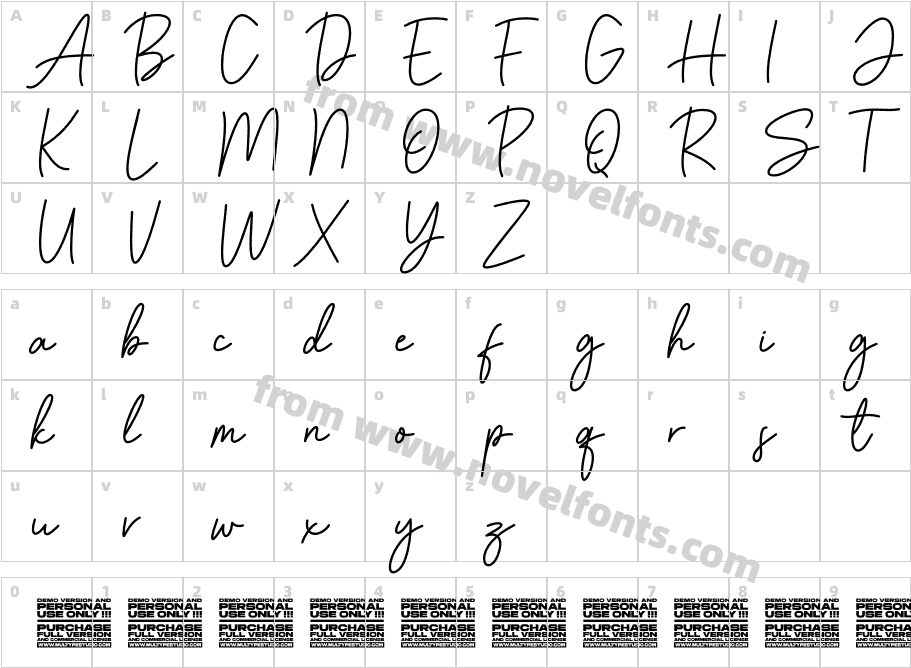 AmstoneCharacter Map