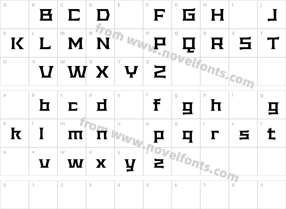 Anachak DEMO MediumCharacter Map